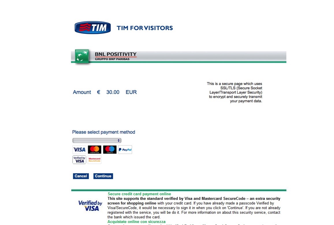 BUY TIM FOR VISITORS