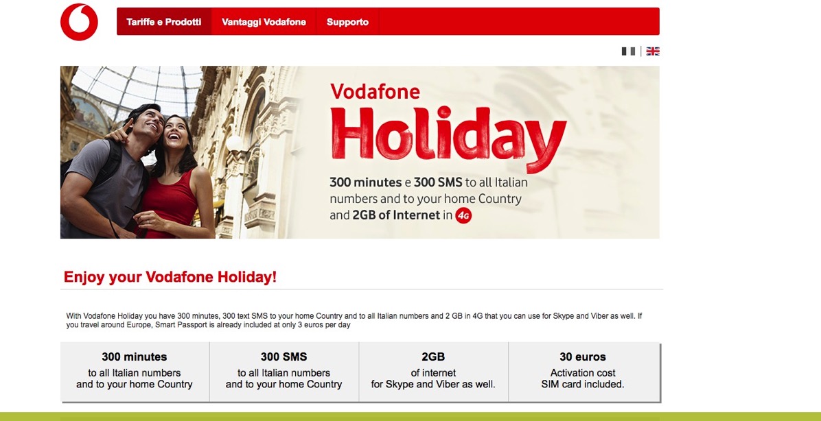 VODAFONE HOLIDAUY