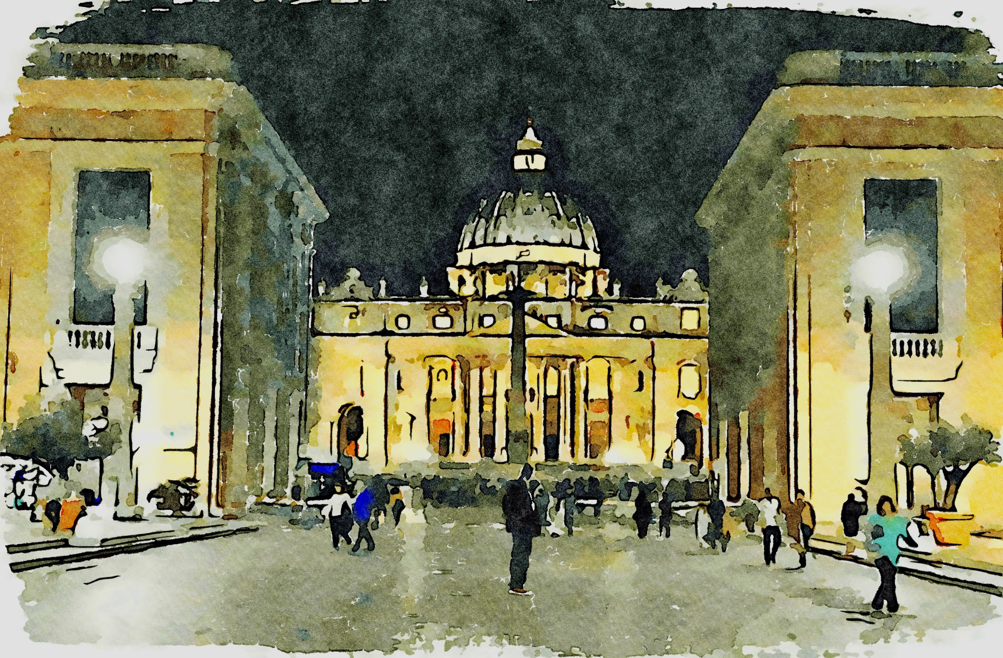 ST PETERS AT NIGHT